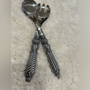 Brighton Serving Fork & Spoon Stainless Steel Ornate Set